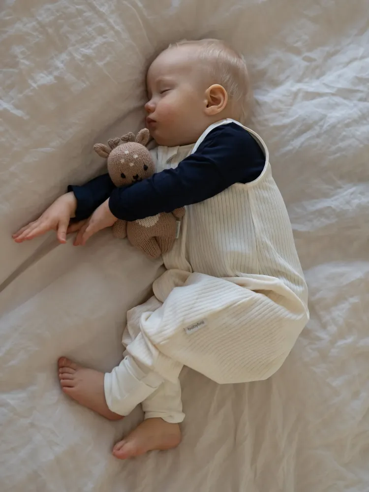 Śpiworek z nogawkami 0,5 tog Prążek ecru