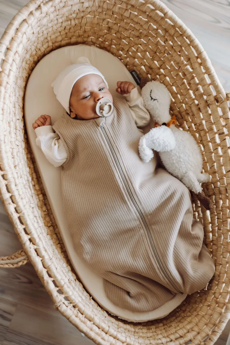 Śpiworek do spania 1,5 tog Prążek beżowy