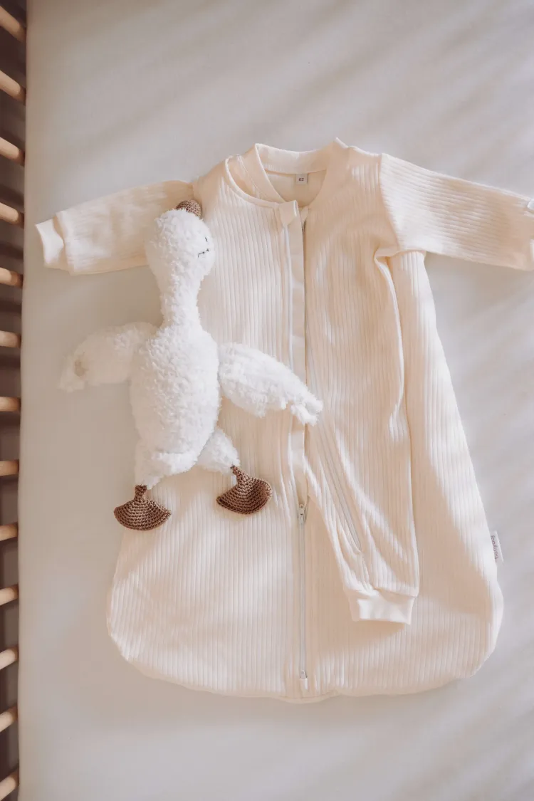 Śpiworek do spania 1,5 tog Prążek ecru