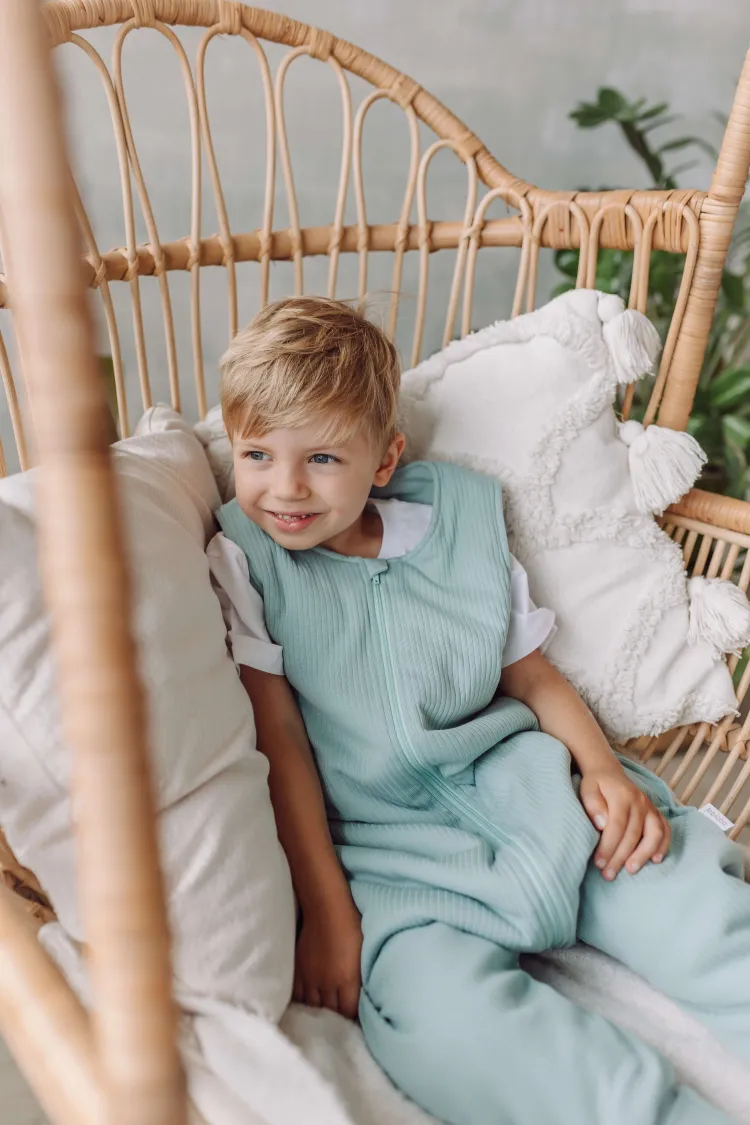 Śpiworek z nogawkami 1,5 tog Prążek miętowy