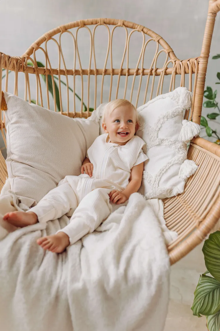 Śpiworek z nogawkami 2,5 tog Prążek ecru